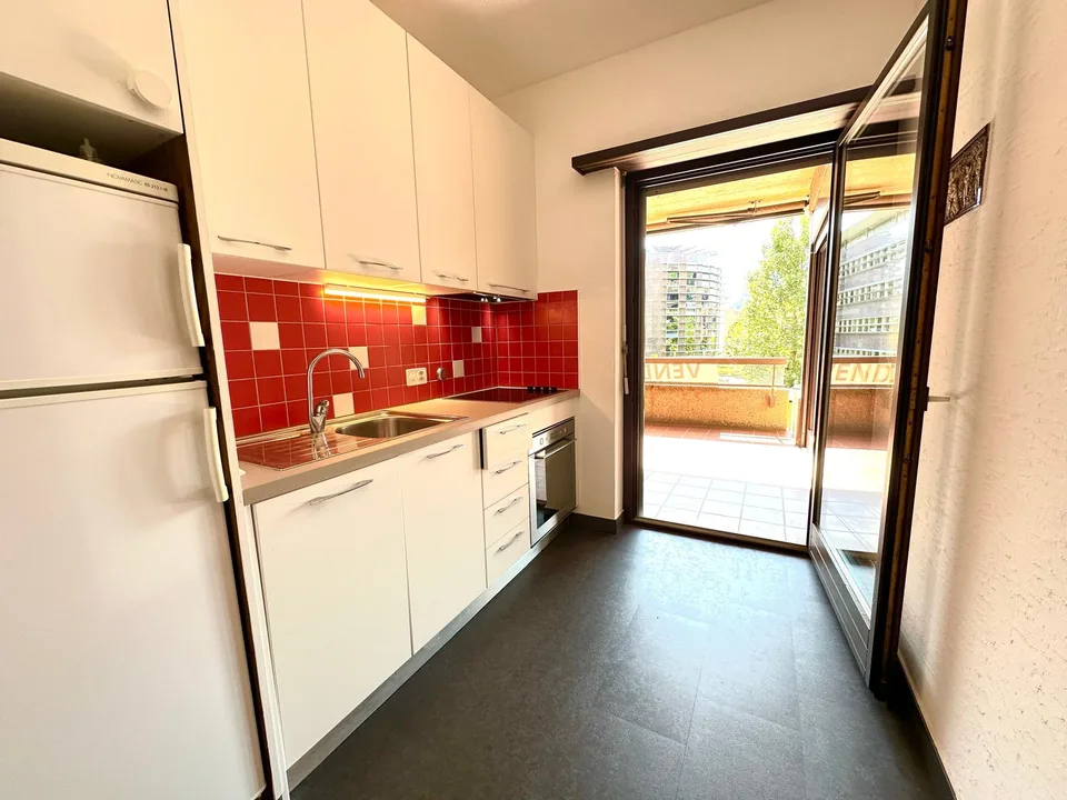 Elegantes Apartment 2.5 Zimmer in der Stadtmitte mit Balkon und Garage in Lugano