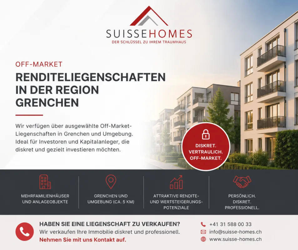 Off-Market Renditeliegenschaft in der Region Grenchen gesucht oder verfügbar