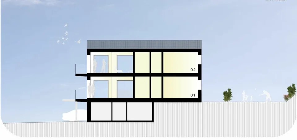 B - Les Coteaux de l'Arche - 4,5 Zimmer in einem Gebäude mit 2 Apartments
