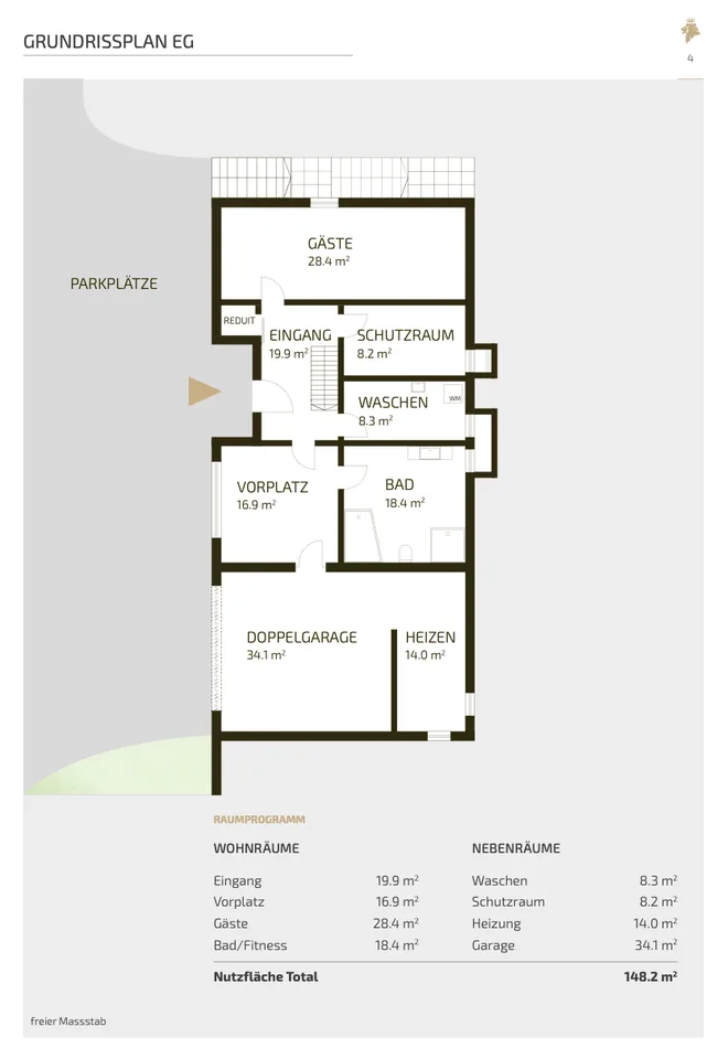 Modern & Aussergewöhnlich mit 290m2 Nutzfläche, gepflegte Gartenanlage mit Chromstahlpool