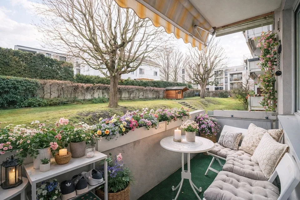 Appartement de 3,5 pièces fraîchement modernisé avec balcon à Binningen