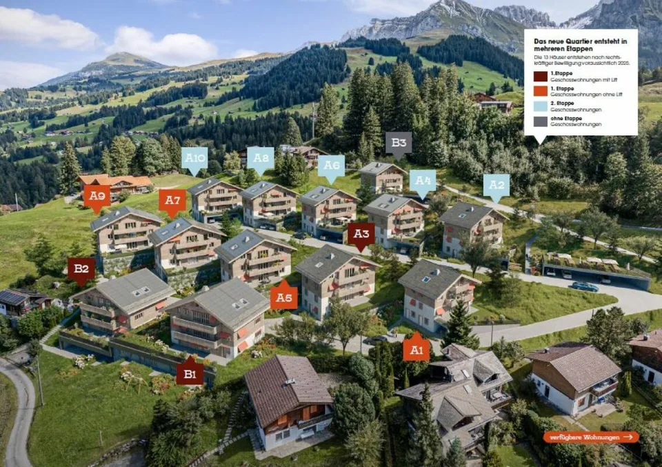 Eggetli-Adelboden - 4½ Zimmer Dachwohnungen+Galerie