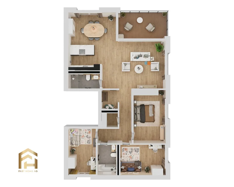 Appartement spacieux de 4,5 pièces à Ried-Brig à l'étage supérieur ouest