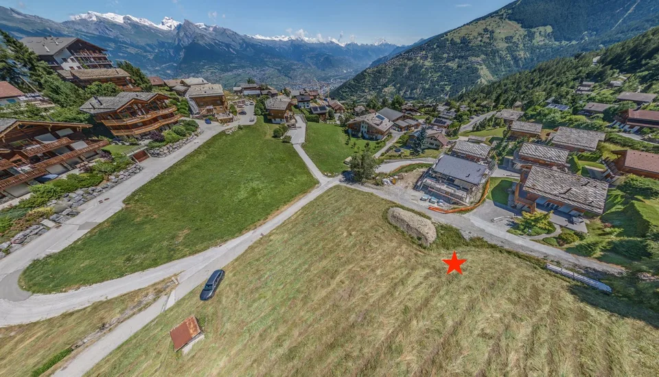 Wunderschönes Baugrundstück mit Panoramablick auf die Berge in Nendaz