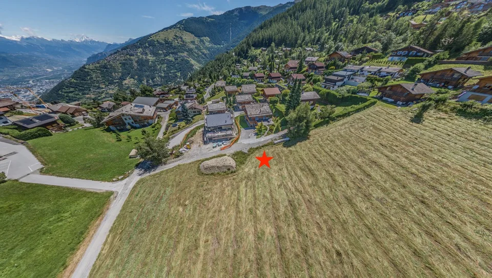 Wunderschönes Baugrundstück mit Panoramablick auf die Berge in Nendaz