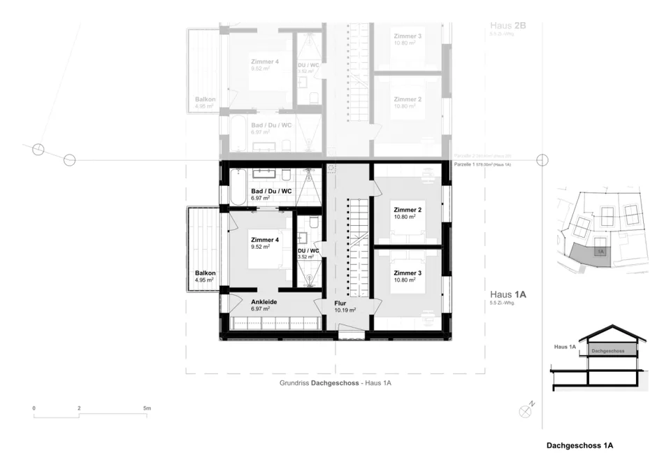 5.5-Zimmer-Doppeleinfamilienhaus als hochwertiger Erstwohnsitz (1A) in Davos Wiesen – Foto 14 von 15
