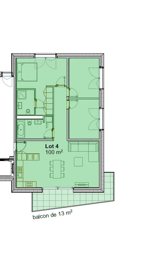 4,5-Zimmer-Wohnung im 1. Stock mit Tiefgaragenplatz, Einheit 4 – Foto 10 von 12
