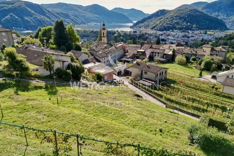Lugano-Neggio: Baugrundstück von 1'137 m² mit Blick auf den Luganersee zu verkaufen