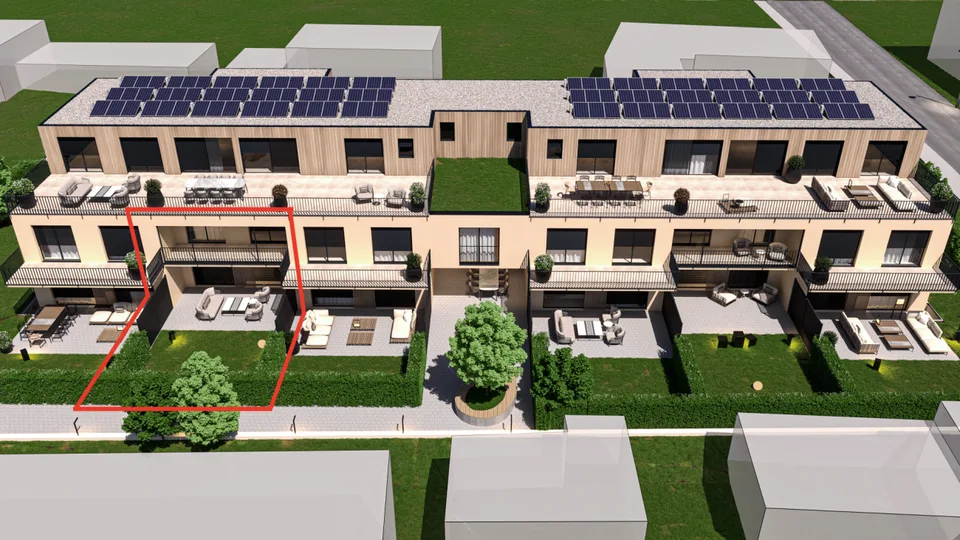 Appartamento giardino di 4,5 locali in stile maisonette con terrazza, balcone e camera principale