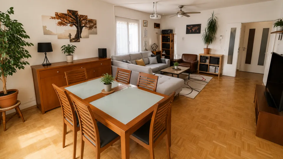 Spacieux attique de 5 pièces avec balcon, garage box et grande cave