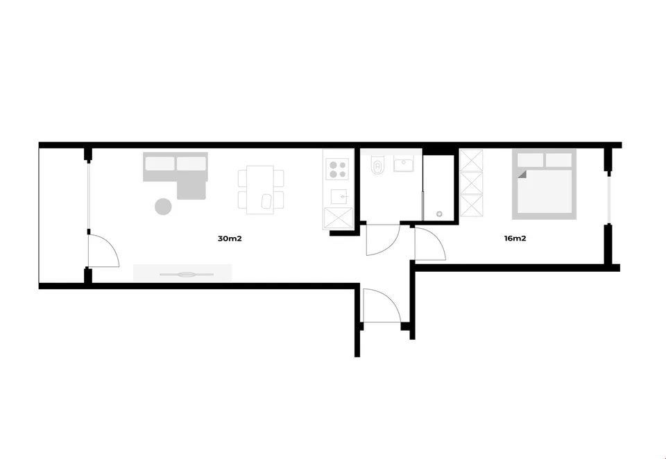 2.5 room apartment in the city center – Foto 7 von 7