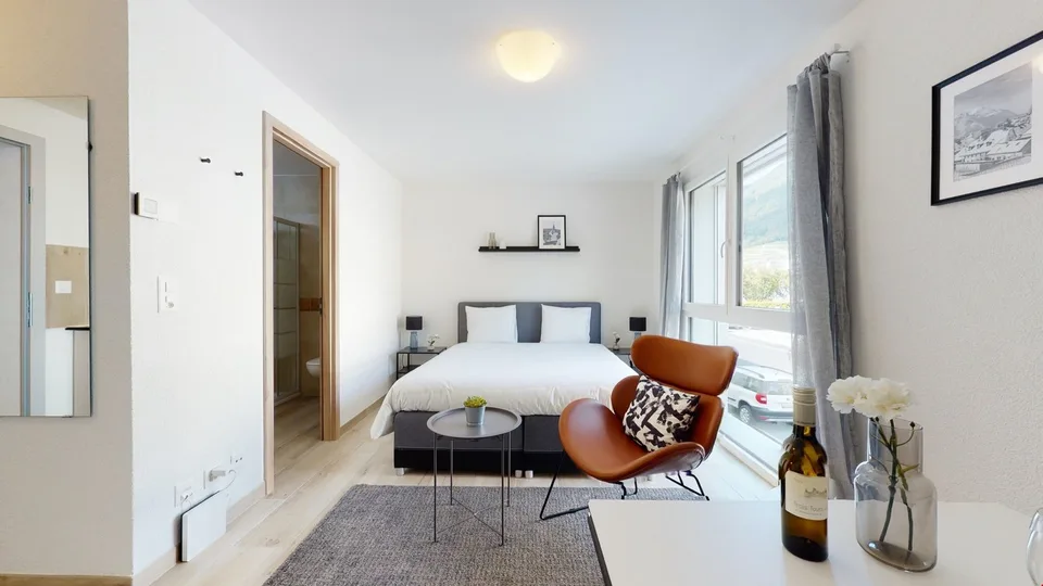 Studio moderno completamente arredato ad Aigle