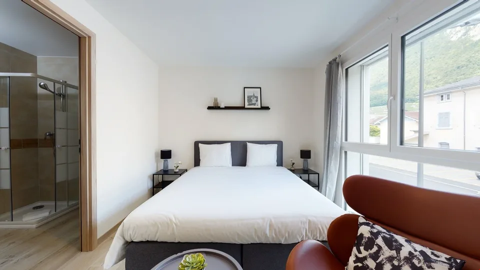 Studio moderno completamente arredato ad Aigle