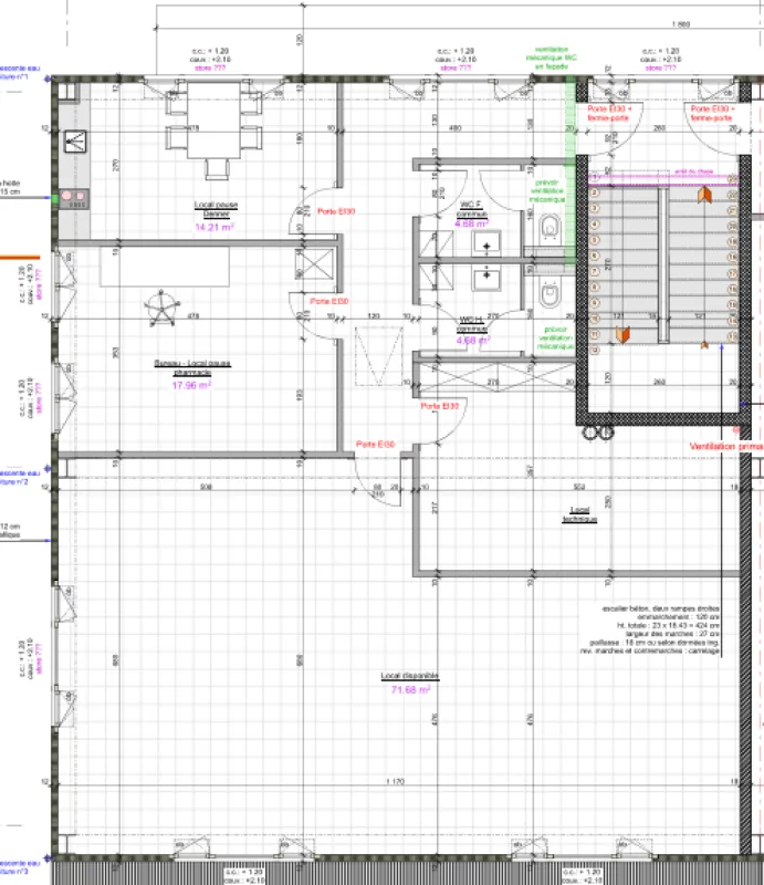 Schöne verkaufsfähige Fläche von 208 m2 zur Miete in Courtelary