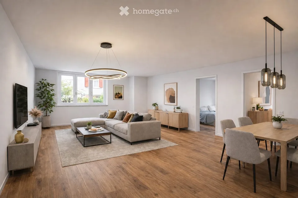 Exklusive 3.5-Zimmer-Wohnung mit Privatgarten – Erstbezug nach Totalsanierung
