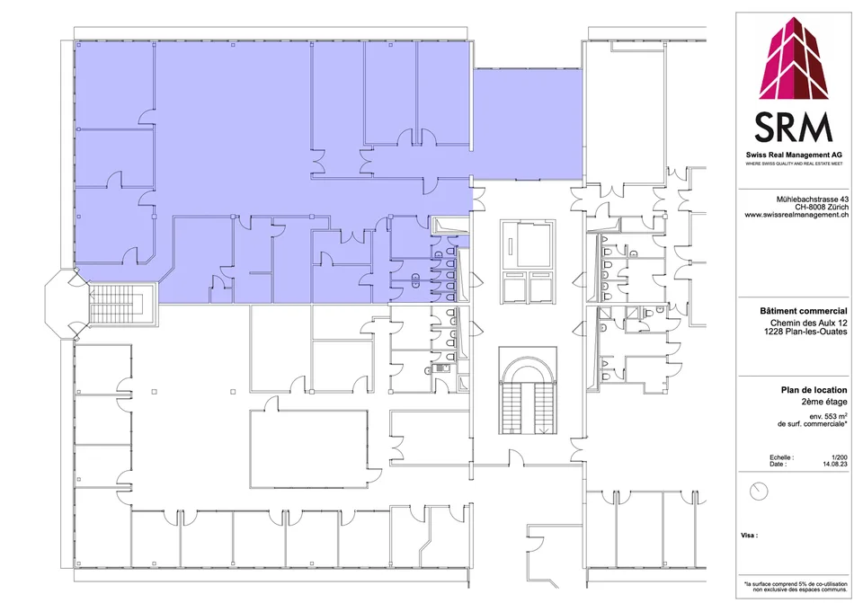 553m2 Büros / Industrie im 2. Stock des CTN 12 in Plan-les-Ouates
