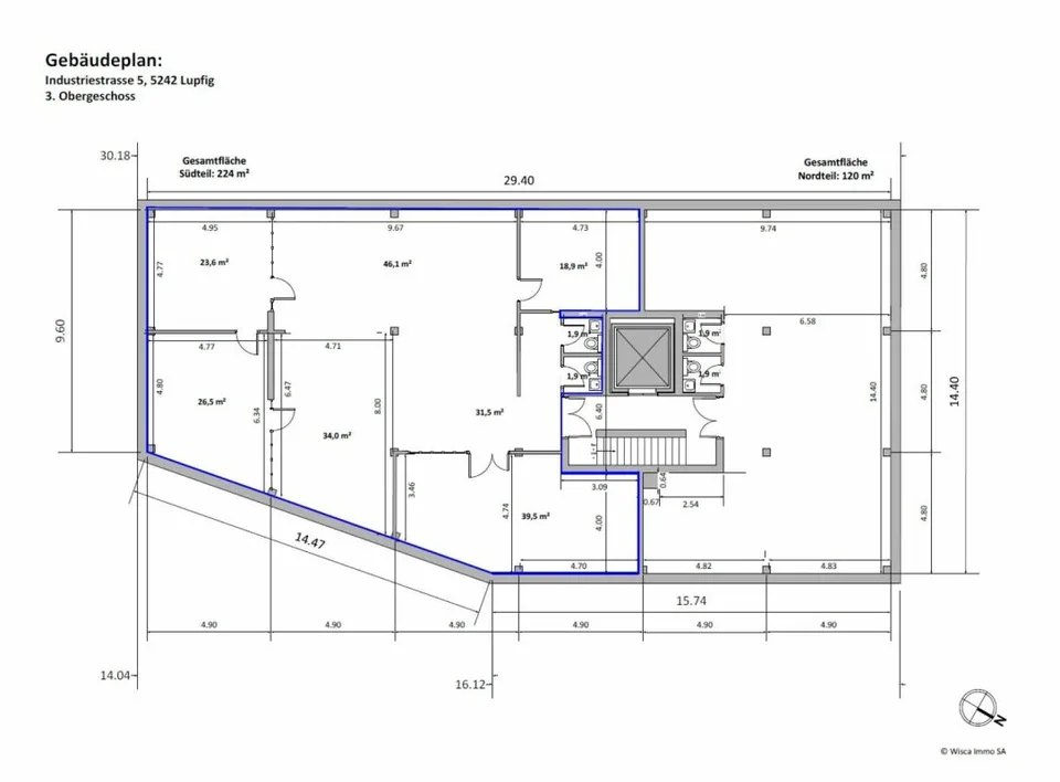 Espace de bureau et commercial attractif dans un excellent emplacement de trafic