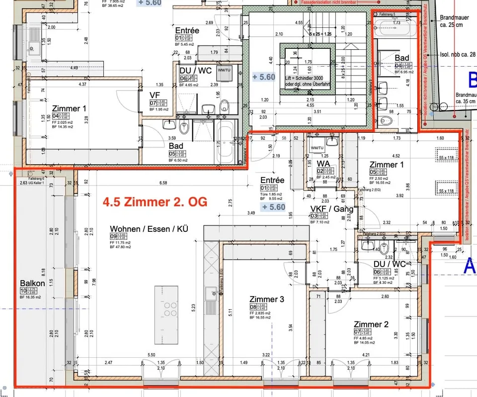 4.5-Zimmer-Wohnungen mit 360 m2 Rasenfläche