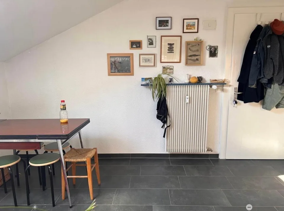 Appartement en mansarde lumineux de 1,5 pièces dans le quartier Linde populaire et calme