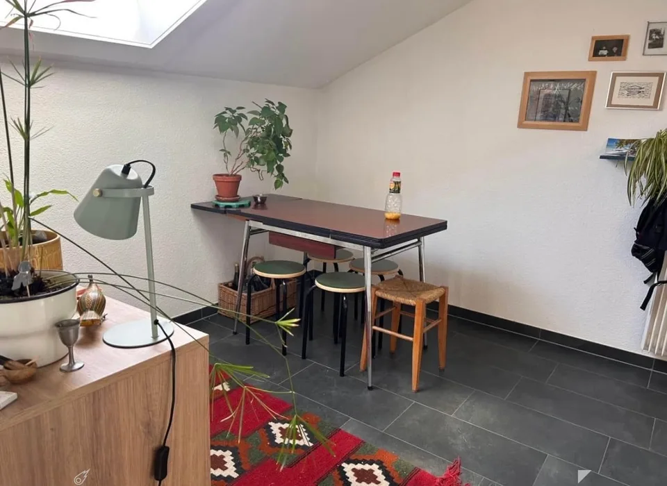 Appartement en mansarde lumineux de 1,5 pièces dans le quartier Linde populaire et calme