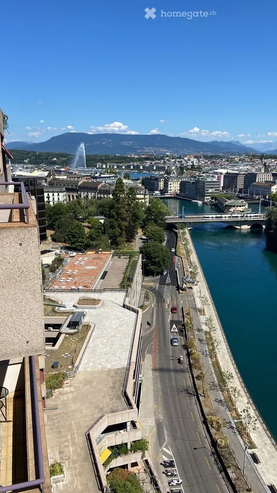 Breve o lungo termine - Bell'appartamento di lusso al 14° piano con vista panoramica su Ginevra