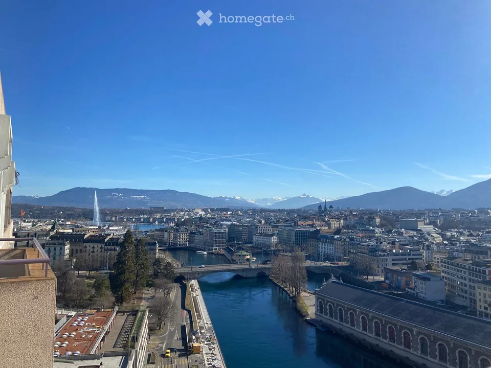 Short or Long-term - Beautiful luxury apartment on the 14th floor with panoramic views of Geneva
