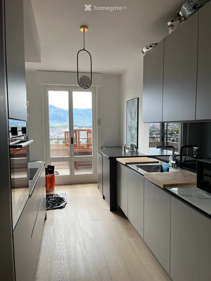 Breve o lungo termine - Bell'appartamento di lusso al 14° piano con vista panoramica su Ginevra