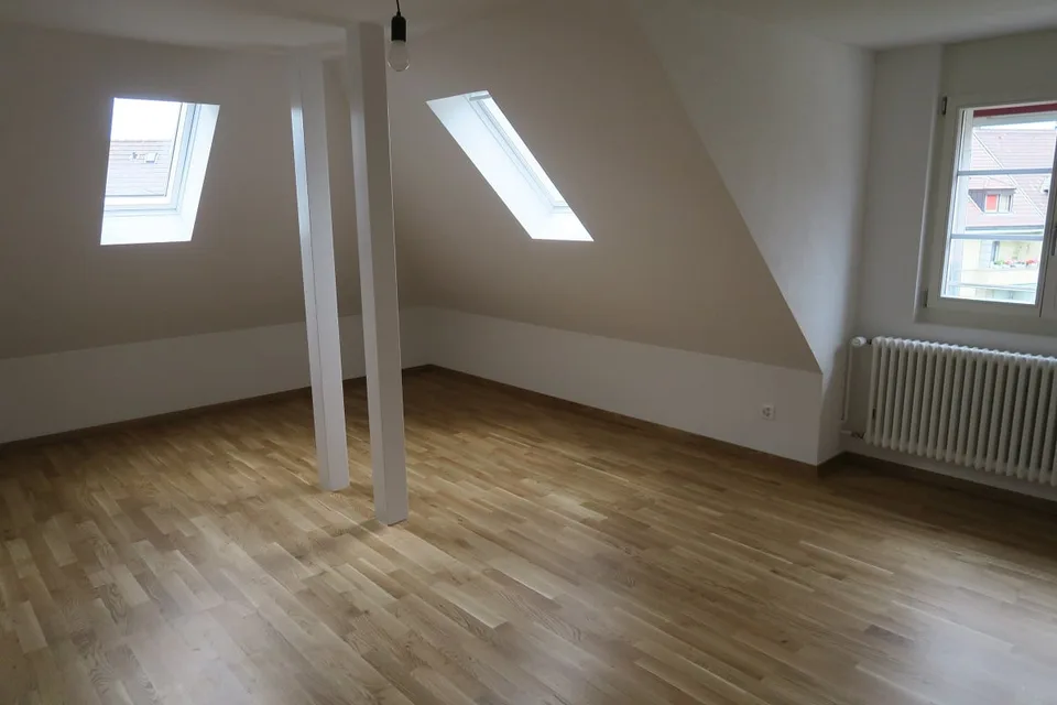 Attraente mansarda di 2,5 locali con terrazza sul tetto privata