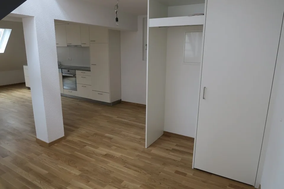 Attraente mansarda di 2,5 locali con terrazza sul tetto privata