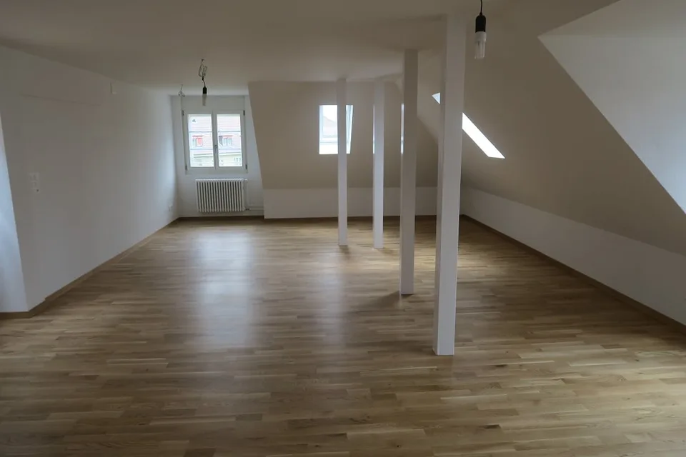Attraente mansarda di 2,5 locali con terrazza sul tetto privata