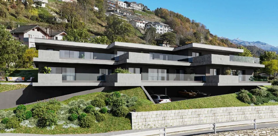 Wohnung mit 3.5 Zimmern auf Plan mit Terrasse - Les Terrasses à Willy