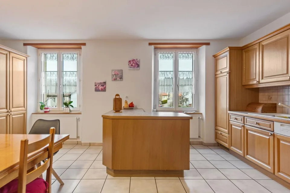 Adjoining gable house with professional spaces and large terrace