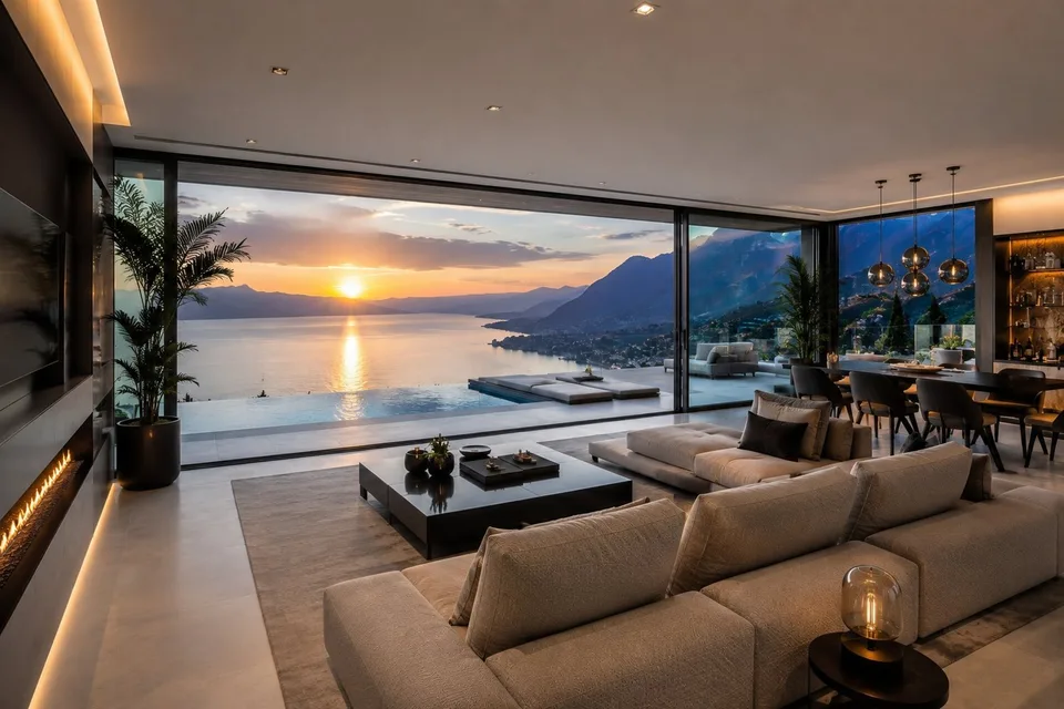 Exklusiv-Villa im Verborgenen in den Höhen von Montreux