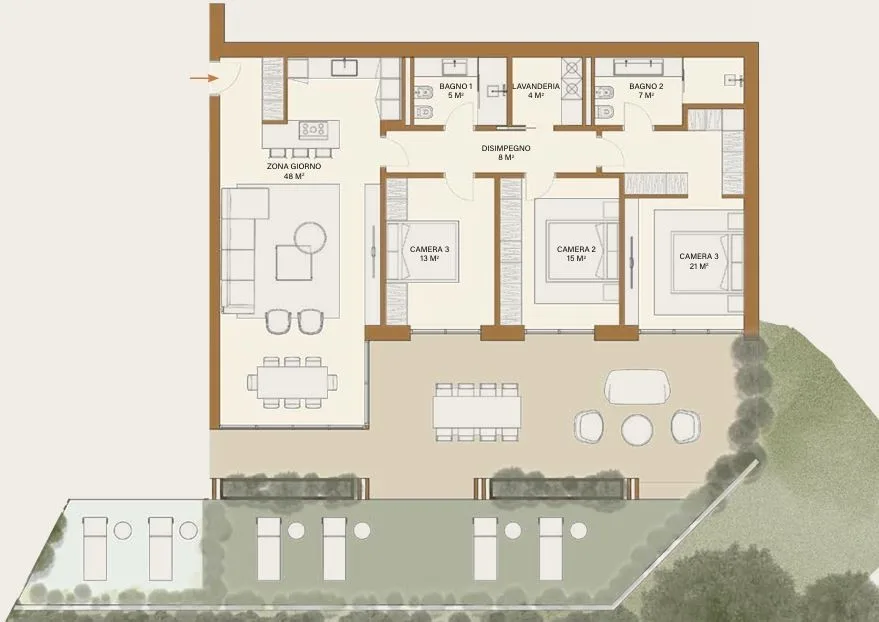 Wohnung 4.5 Zimmer in RAFFINIERTEM Wohnkomplex in Pregassona – Foto 11 von 13
