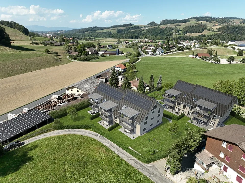3.5-Zimmerwohnung EG mit sonnigem, gedeckten  Sitzplatz im Rodacher