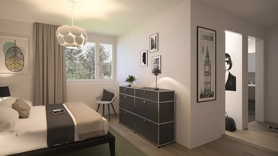 3.5-Zimmerwohnung EG mit sonnigem, gedeckten  Sitzplatz im Rodacher
