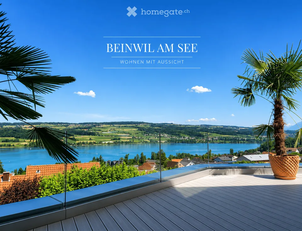 Grosszügige 5.5-Zimmer-Terrassenwohnung mit Seesicht in Beinwil am See