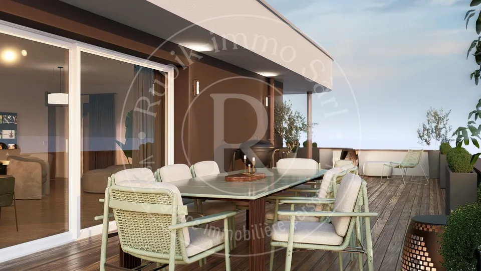 Magnifici attici 5,5 locali di 162m² e terrazza di 153m²