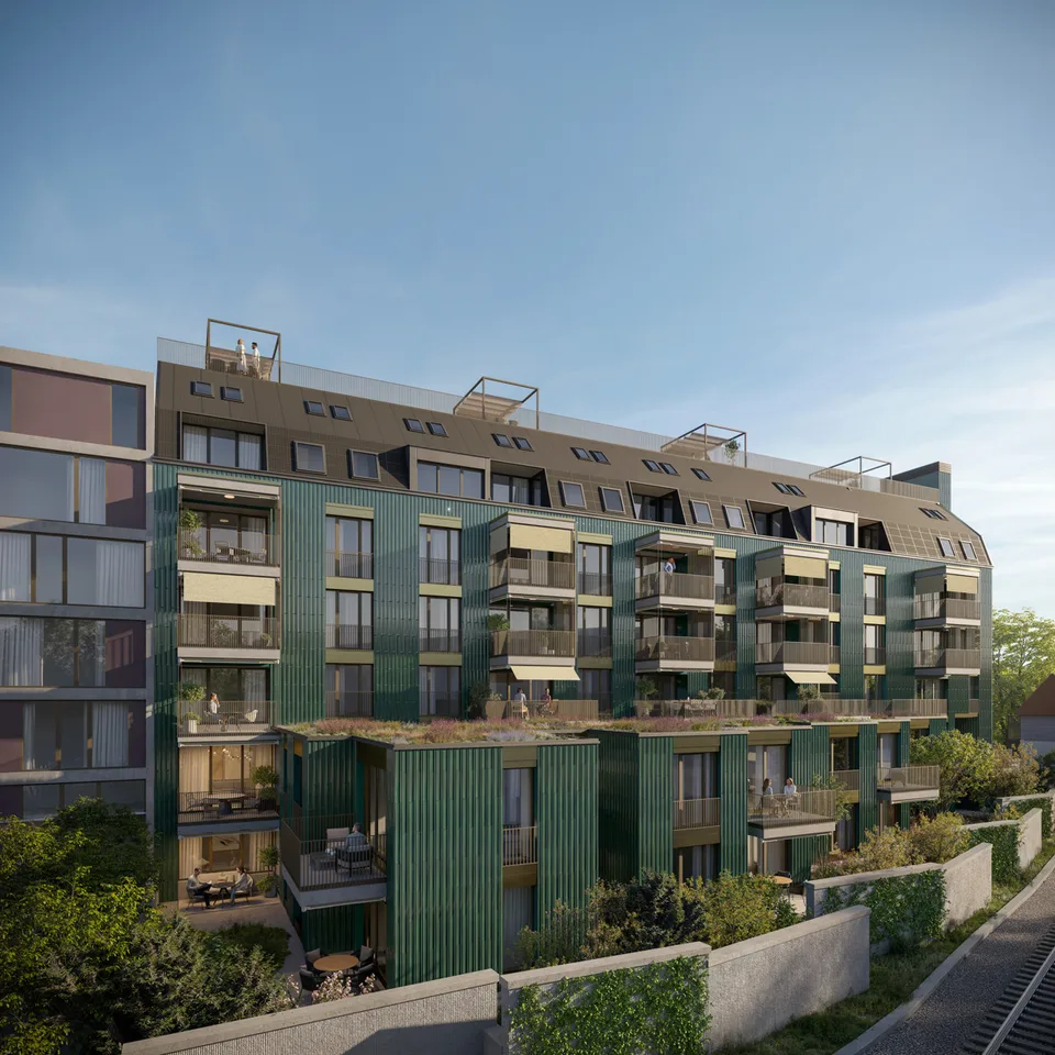 Neubauprojekt Eichstrasse Zürich  Wohnen mit privatem Gartenparadies