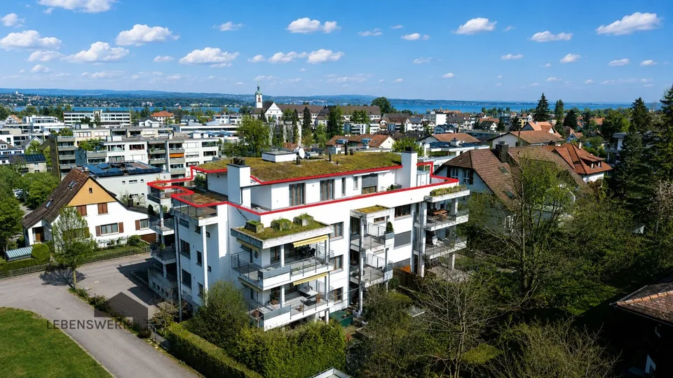 Emplacement idéal avec vue panoramique - Vivre avec une terrasse tout autour, Kreuzlingen TG