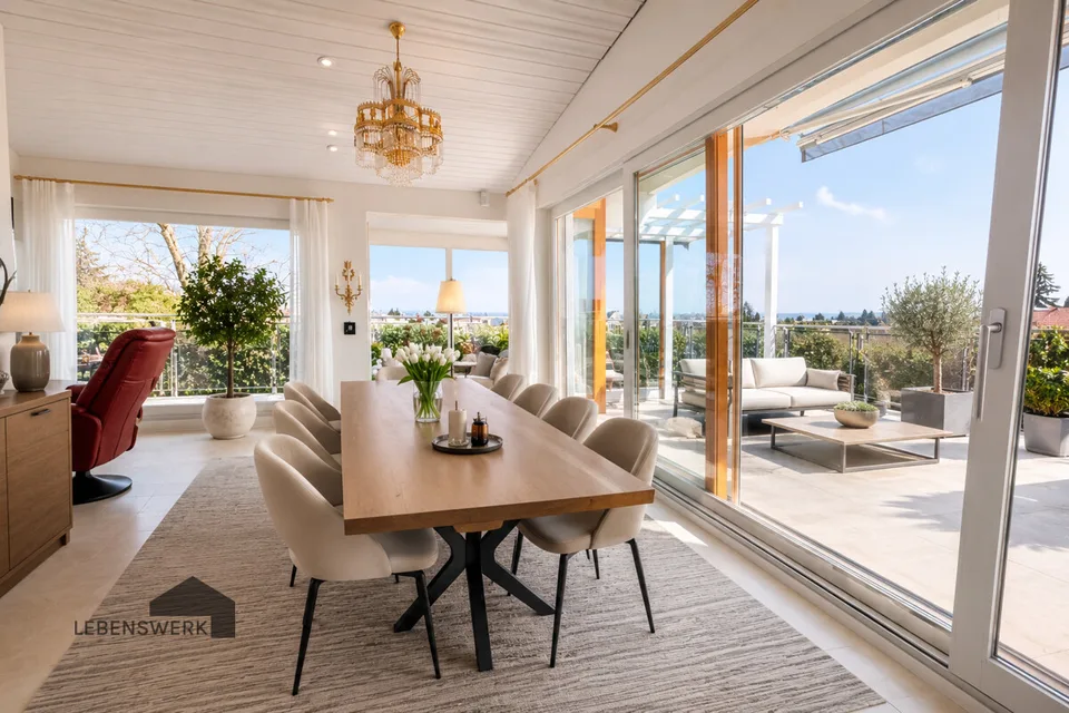 Emplacement idéal avec vue panoramique - Vivre avec une terrasse tout autour, Kreuzlingen TG