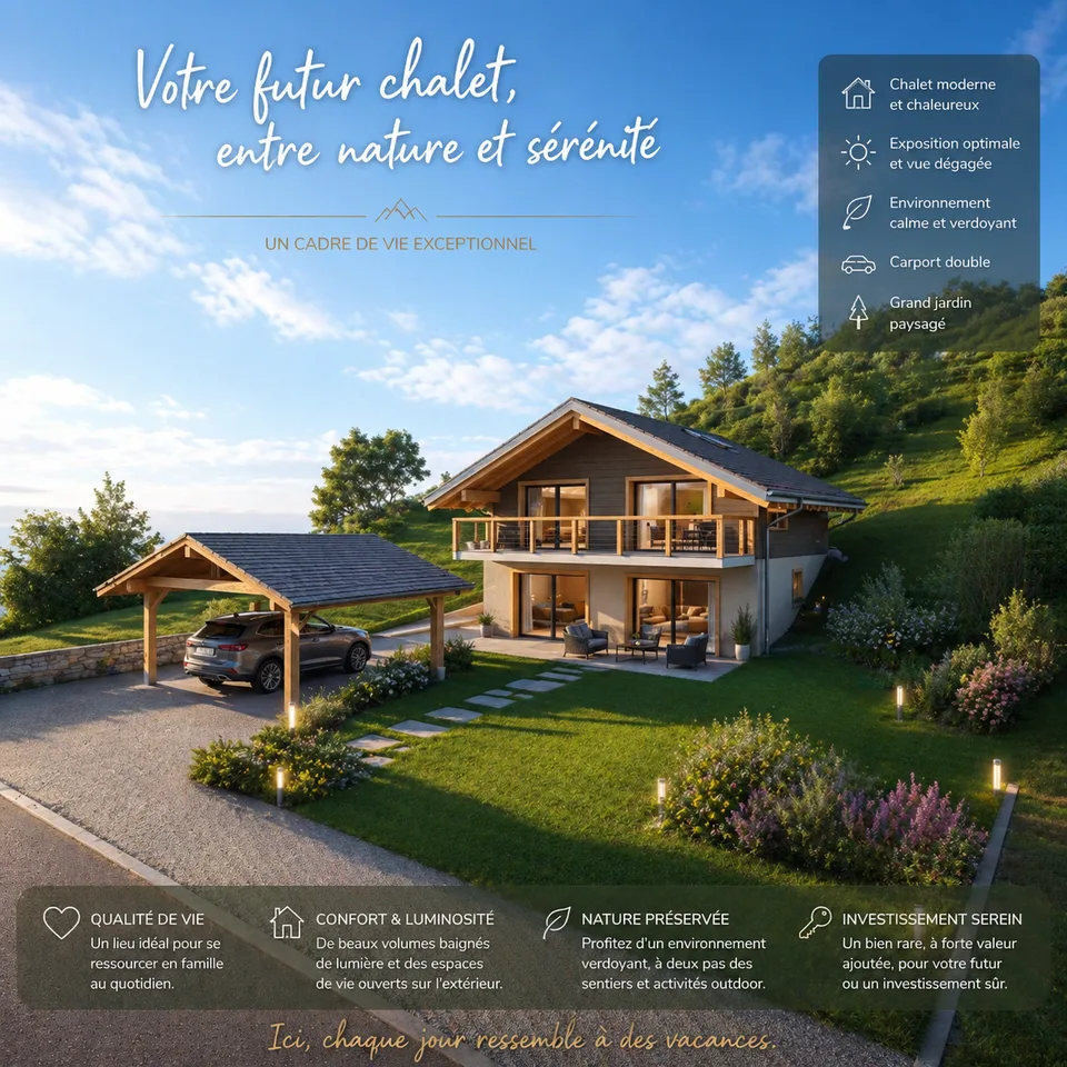 À vendre ? Promotion : superbe villa neuve aux Posses-sur-Bex, à quelques minutes de Gryon