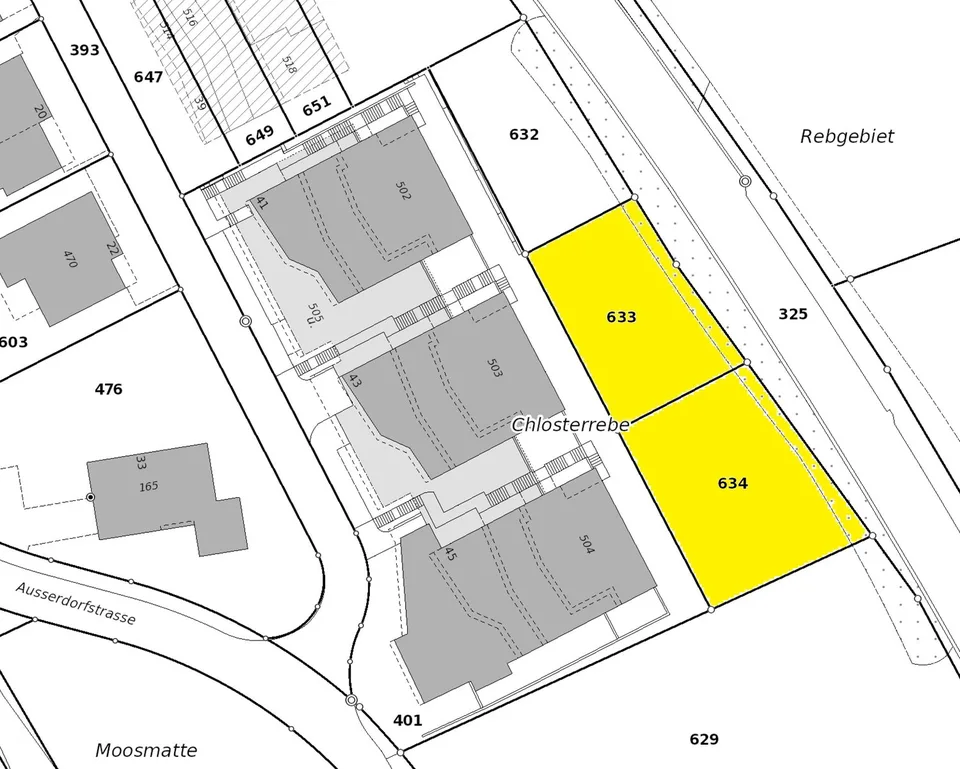 Grünfläche in Unterlunkhofen zu verkaufen - Kleinbauten & Rebberg