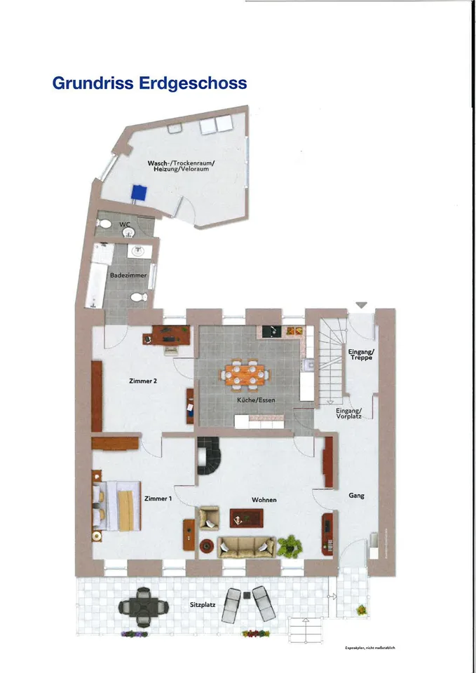 Historic 3 ½-room apartment with large garden area