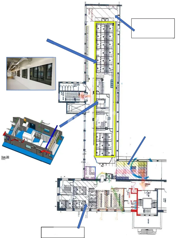 Industrial space with certified clean rooms