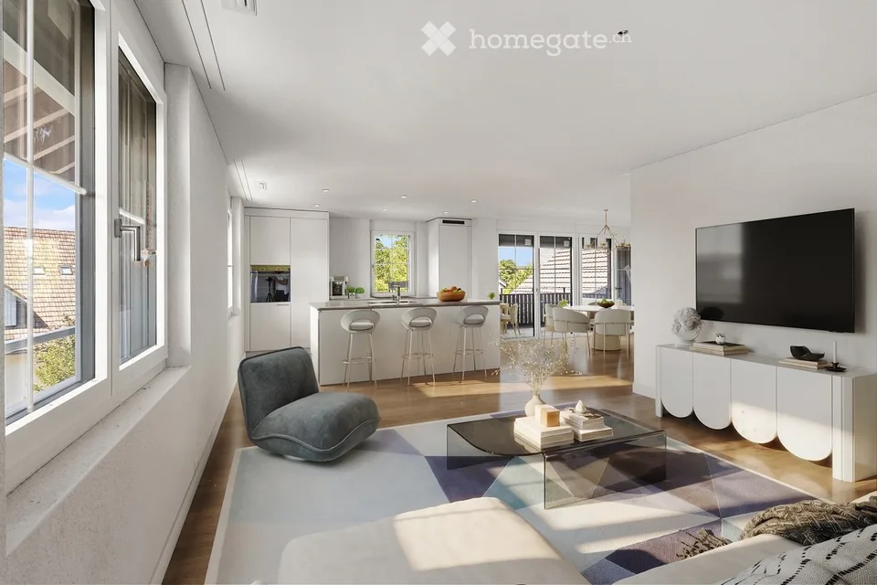 Moderne 3.5 -Zimmer-Neubauwohnungen mit Balkon und schöner Aussicht in Birchwil