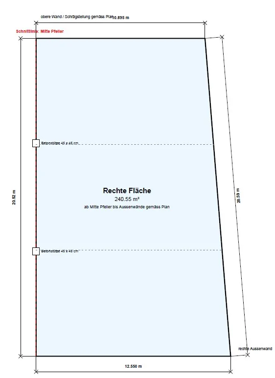 Flexibler Gewerberaum von 120m2 bis 240m2 mit 3.9m Deckenhöhe