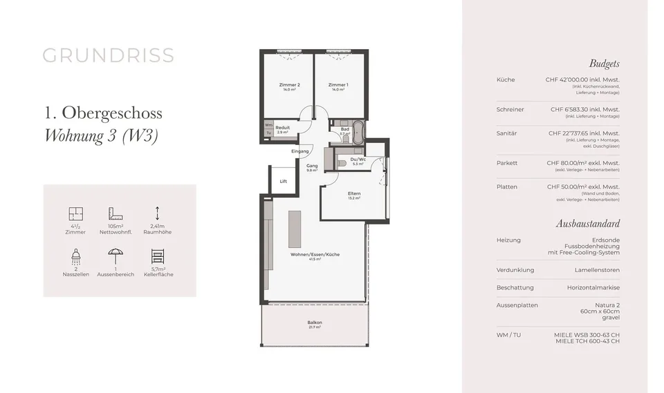 Appartamento di nuova costruzione con balcone di 22 m², orientamento ottimale & tecnologia sostenibile