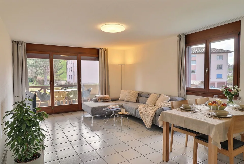 Charmant appartement lumineux de 3,5 pièces avec balcon