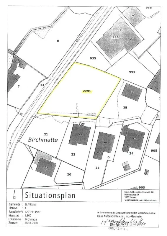 Terreno edificabile a St. Niklaus